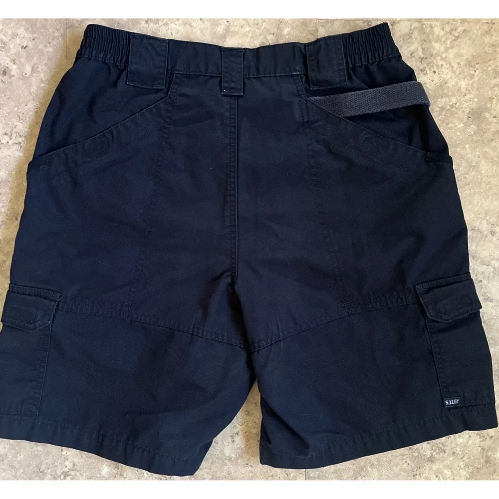 5.11 Tactical Series Mens Black Ripstop Cargo Shorts Size 32 Utility‎ Workwear